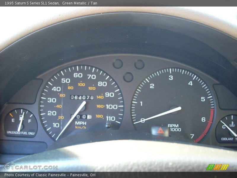 Green Metallic / Tan 1995 Saturn S Series SL1 Sedan