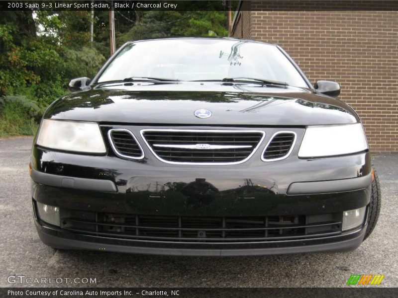 Black / Charcoal Grey 2003 Saab 9-3 Linear Sport Sedan