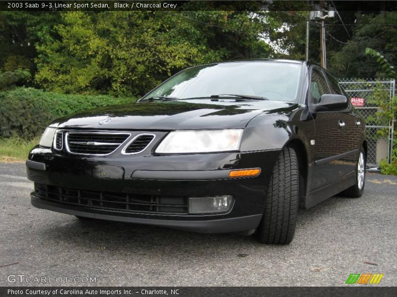 Black / Charcoal Grey 2003 Saab 9-3 Linear Sport Sedan