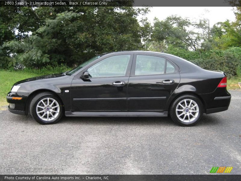 Black / Charcoal Grey 2003 Saab 9-3 Linear Sport Sedan