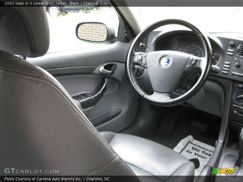 Black / Charcoal Grey 2003 Saab 9-3 Linear Sport Sedan