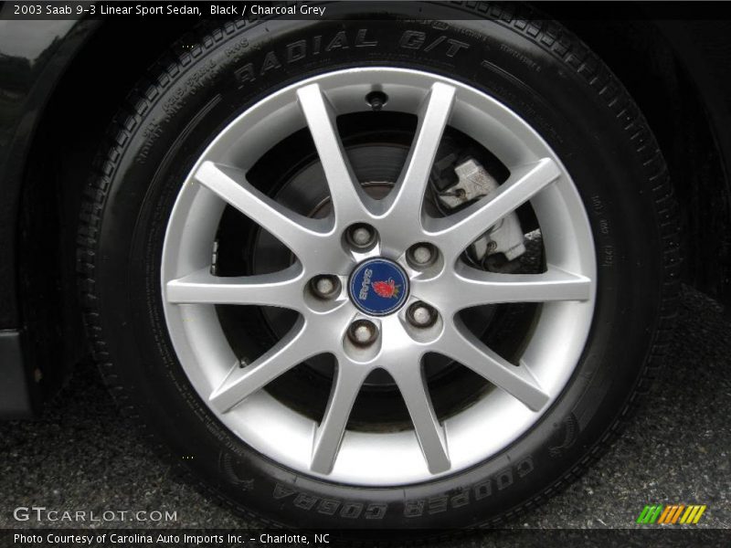 Black / Charcoal Grey 2003 Saab 9-3 Linear Sport Sedan