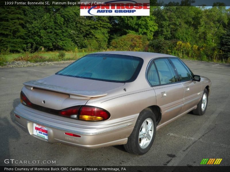Platinum Beige Metallic / Camel 1999 Pontiac Bonneville SE