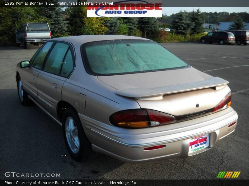 Platinum Beige Metallic / Camel 1999 Pontiac Bonneville SE