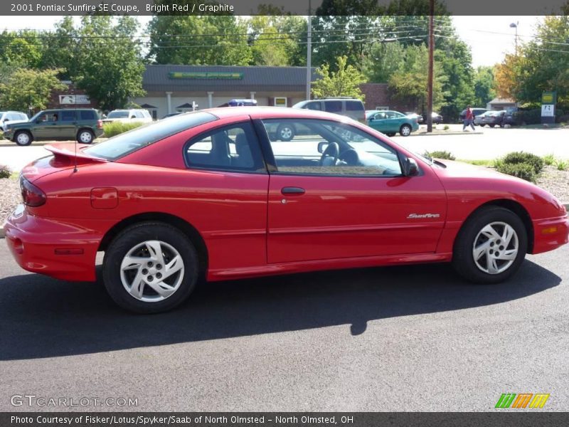 Bright Red / Graphite 2001 Pontiac Sunfire SE Coupe