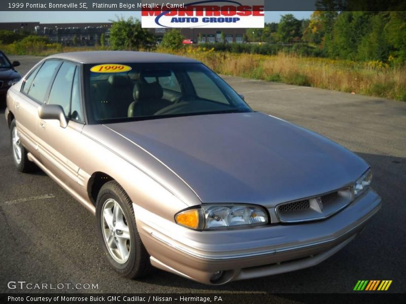 Platinum Beige Metallic / Camel 1999 Pontiac Bonneville SE