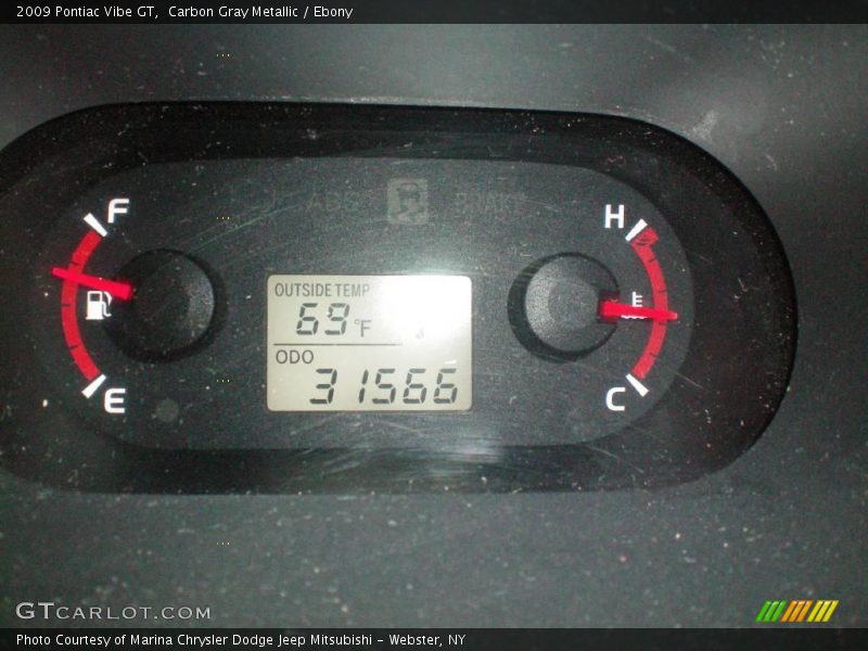 Carbon Gray Metallic / Ebony 2009 Pontiac Vibe GT