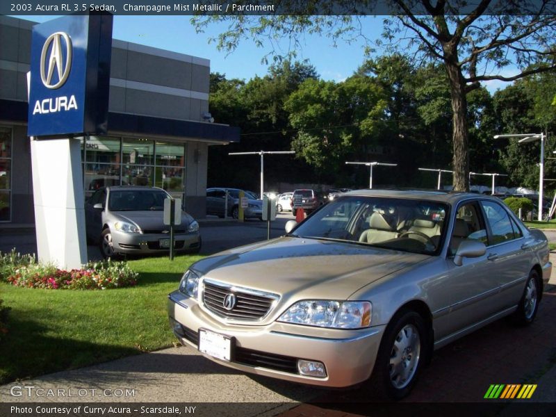 Champagne Mist Metallic / Parchment 2003 Acura RL 3.5 Sedan