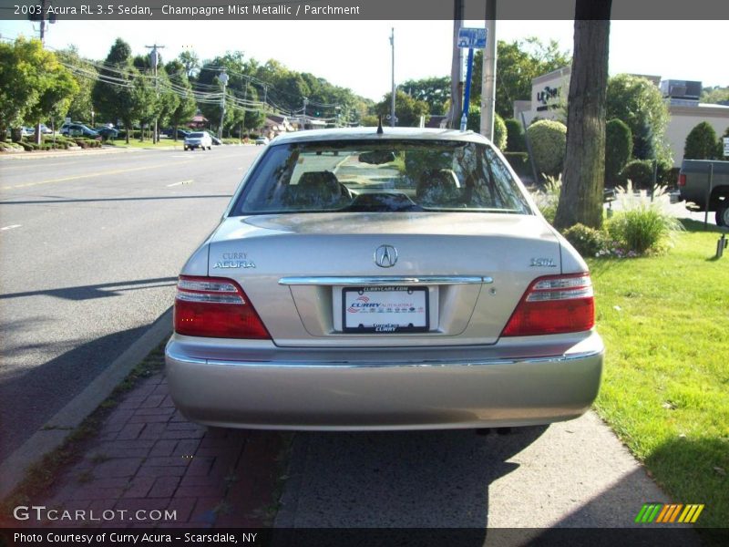 Champagne Mist Metallic / Parchment 2003 Acura RL 3.5 Sedan