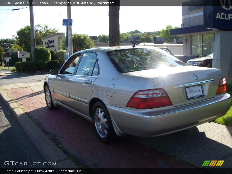 Champagne Mist Metallic / Parchment 2003 Acura RL 3.5 Sedan