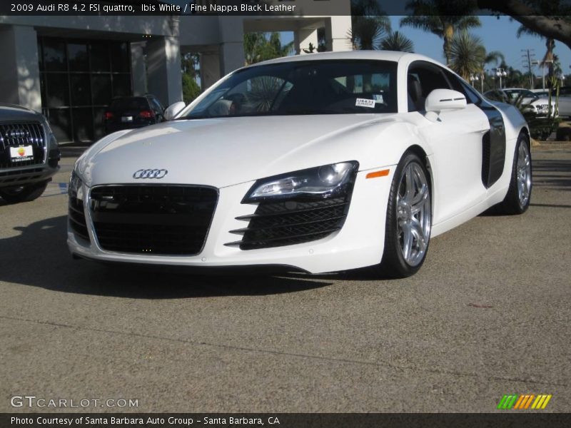 Ibis White / Fine Nappa Black Leather 2009 Audi R8 4.2 FSI quattro