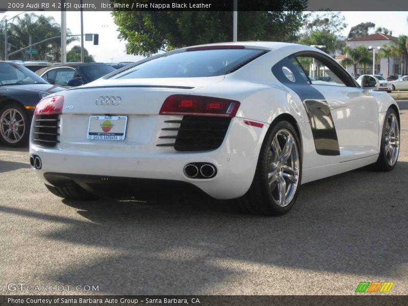 Ibis White / Fine Nappa Black Leather 2009 Audi R8 4.2 FSI quattro