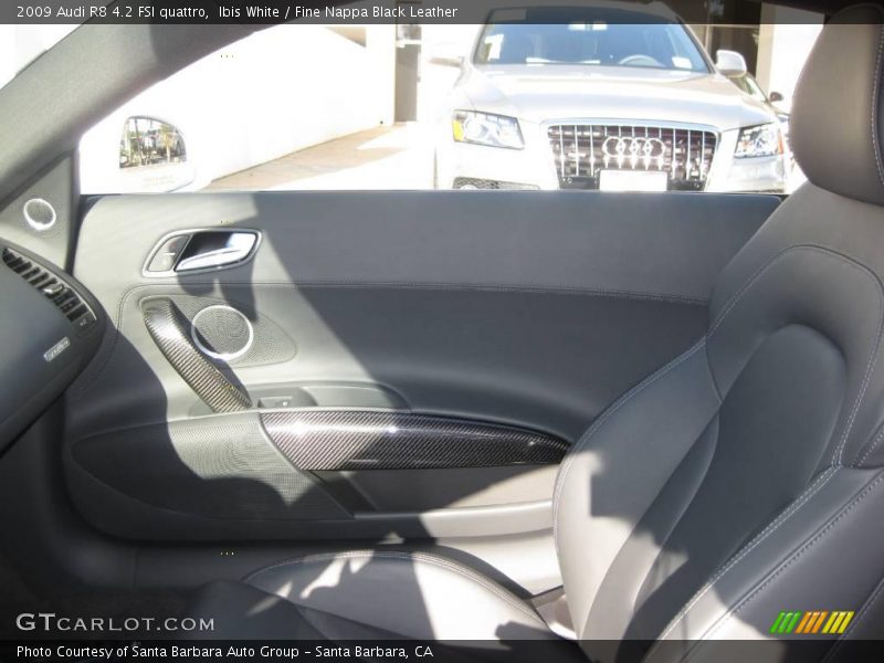 Ibis White / Fine Nappa Black Leather 2009 Audi R8 4.2 FSI quattro
