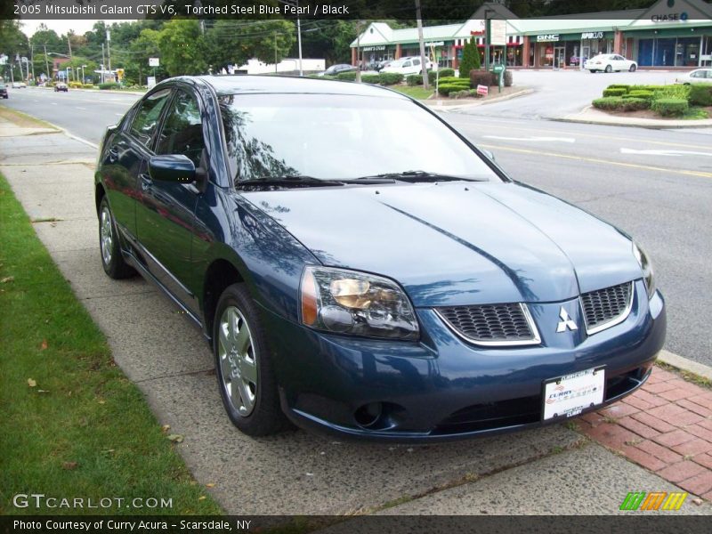 Torched Steel Blue Pearl / Black 2005 Mitsubishi Galant GTS V6