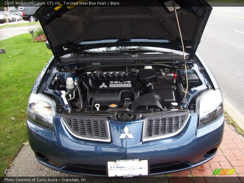 Torched Steel Blue Pearl / Black 2005 Mitsubishi Galant GTS V6