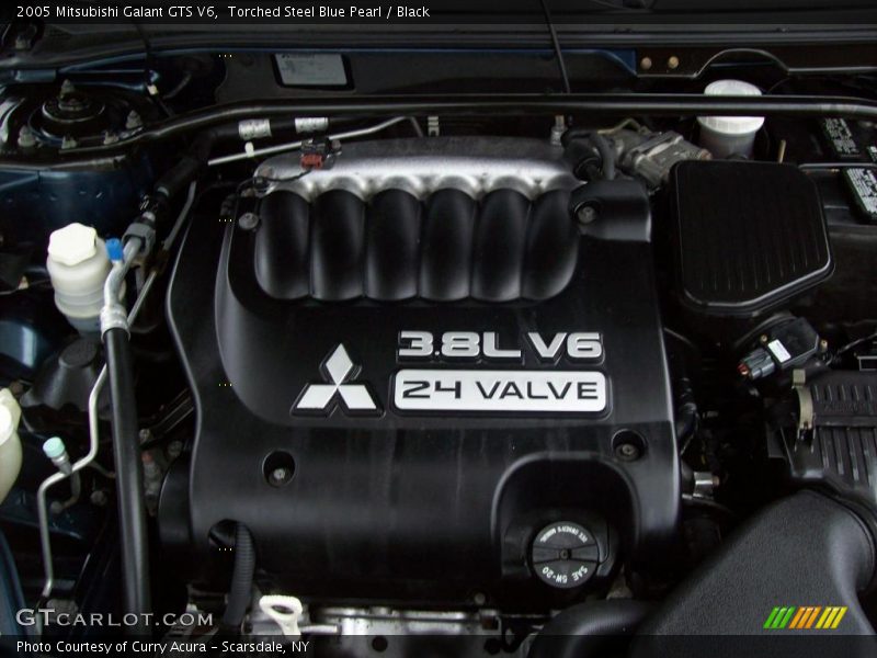 Torched Steel Blue Pearl / Black 2005 Mitsubishi Galant GTS V6