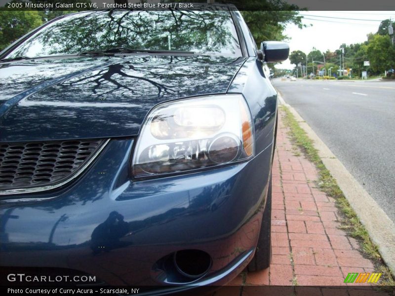 Torched Steel Blue Pearl / Black 2005 Mitsubishi Galant GTS V6