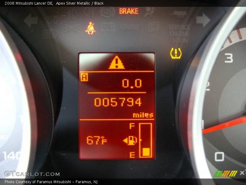 Apex Silver Metallic / Black 2008 Mitsubishi Lancer DE