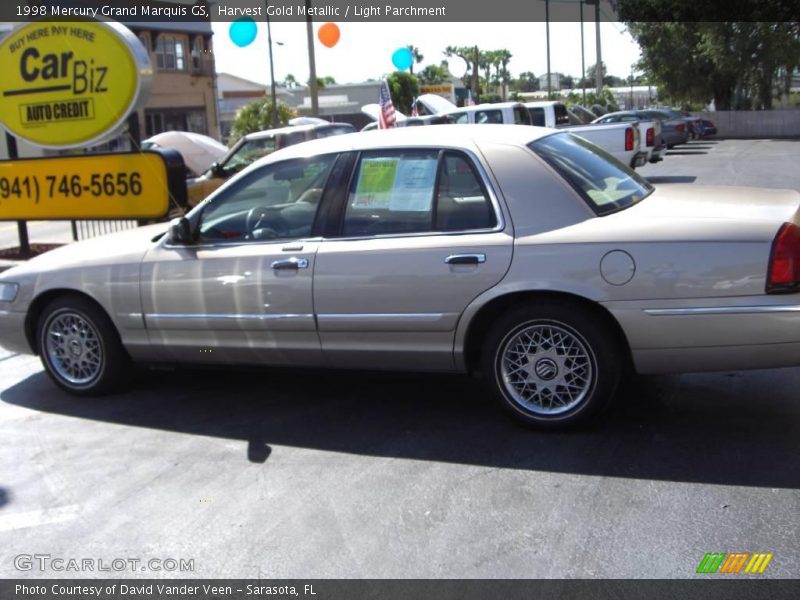 Harvest Gold Metallic / Light Parchment 1998 Mercury Grand Marquis GS