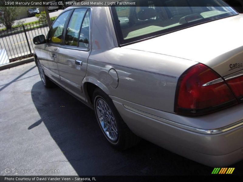 Harvest Gold Metallic / Light Parchment 1998 Mercury Grand Marquis GS