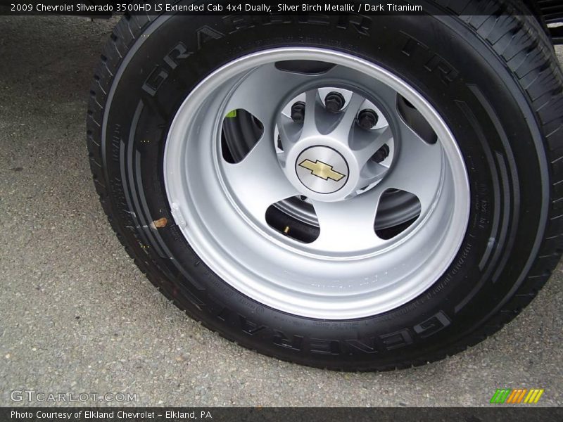 Silver Birch Metallic / Dark Titanium 2009 Chevrolet Silverado 3500HD LS Extended Cab 4x4 Dually