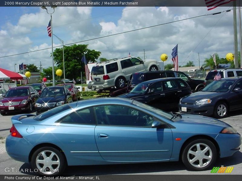 Light Sapphire Blue Metallic / Medium Parchment 2000 Mercury Cougar V6