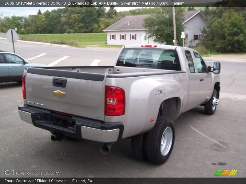 Silver Birch Metallic / Dark Titanium 2009 Chevrolet Silverado 3500HD LS Extended Cab 4x4 Dually