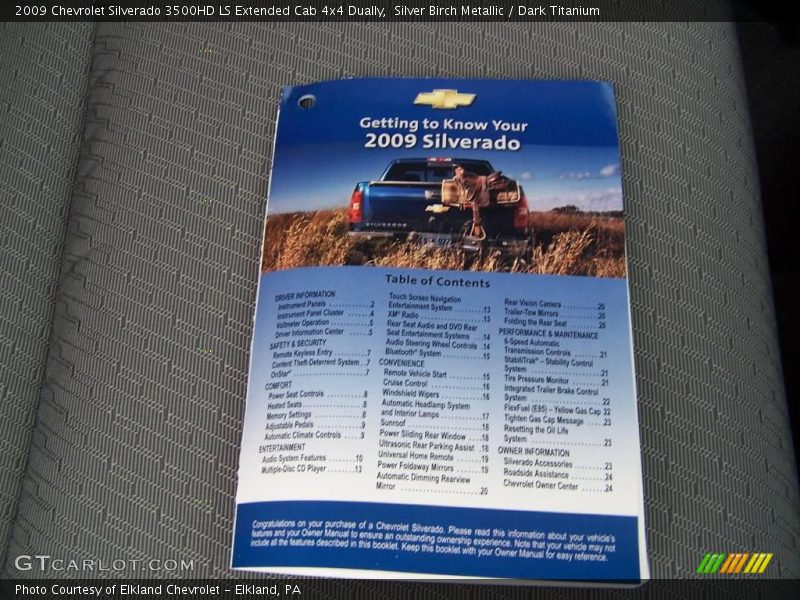 Silver Birch Metallic / Dark Titanium 2009 Chevrolet Silverado 3500HD LS Extended Cab 4x4 Dually