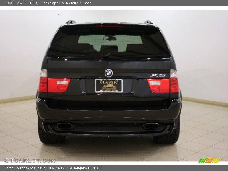 Black Sapphire Metallic / Black 2006 BMW X5 4.8is
