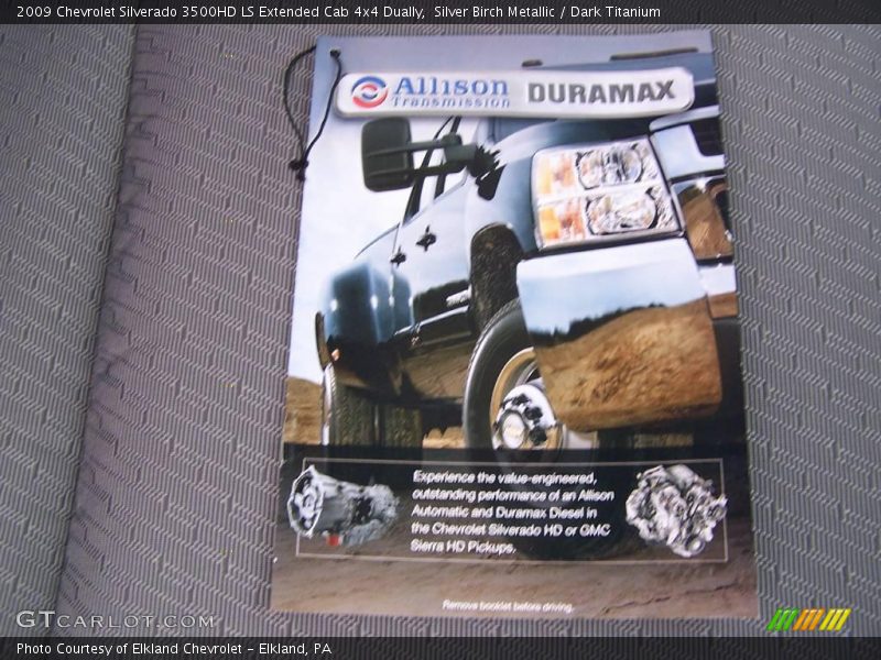 Silver Birch Metallic / Dark Titanium 2009 Chevrolet Silverado 3500HD LS Extended Cab 4x4 Dually