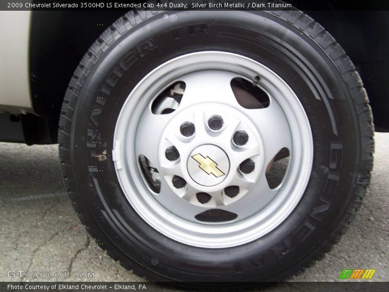 Silver Birch Metallic / Dark Titanium 2009 Chevrolet Silverado 3500HD LS Extended Cab 4x4 Dually