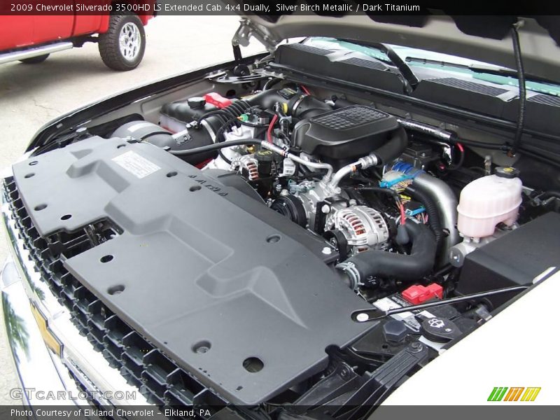 Silver Birch Metallic / Dark Titanium 2009 Chevrolet Silverado 3500HD LS Extended Cab 4x4 Dually