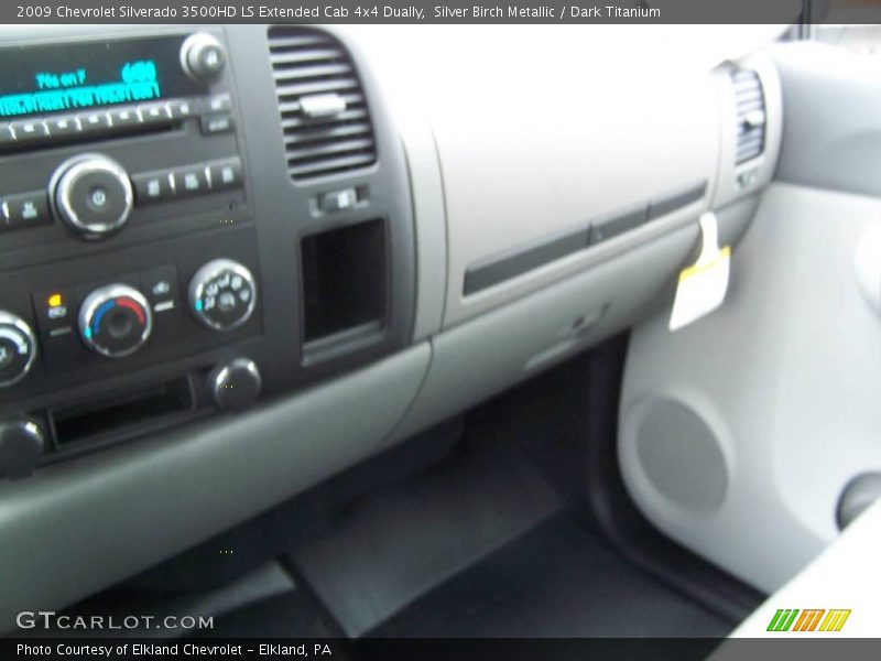 Silver Birch Metallic / Dark Titanium 2009 Chevrolet Silverado 3500HD LS Extended Cab 4x4 Dually