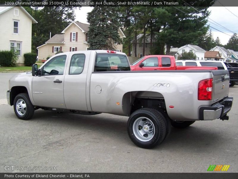 Silver Birch Metallic / Dark Titanium 2009 Chevrolet Silverado 3500HD LS Extended Cab 4x4 Dually