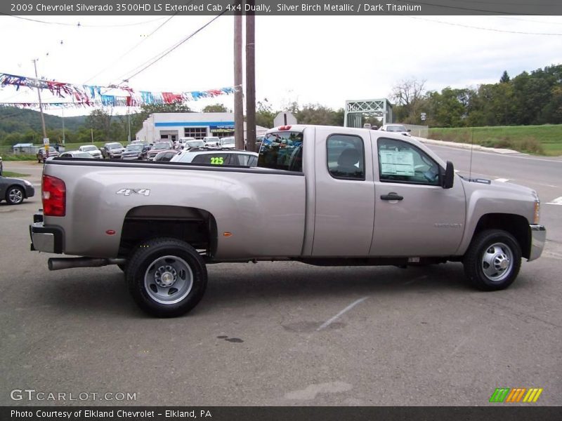 Silver Birch Metallic / Dark Titanium 2009 Chevrolet Silverado 3500HD LS Extended Cab 4x4 Dually