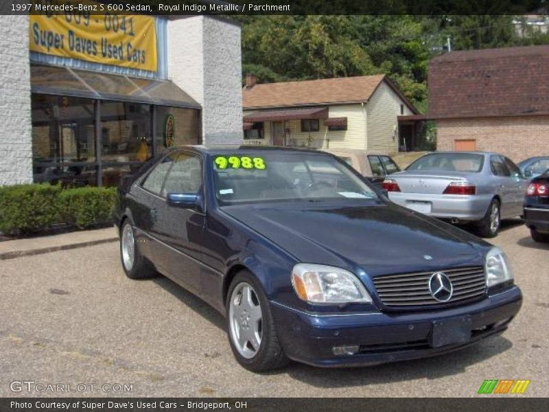 Royal Indigo Metallic / Parchment 1997 Mercedes-Benz S 600 Sedan