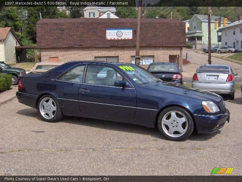 Royal Indigo Metallic / Parchment 1997 Mercedes-Benz S 600 Sedan