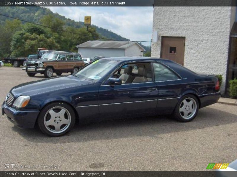 Royal Indigo Metallic / Parchment 1997 Mercedes-Benz S 600 Sedan