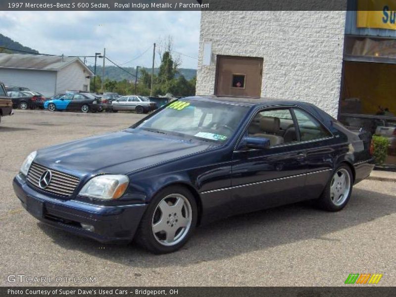 Royal Indigo Metallic / Parchment 1997 Mercedes-Benz S 600 Sedan