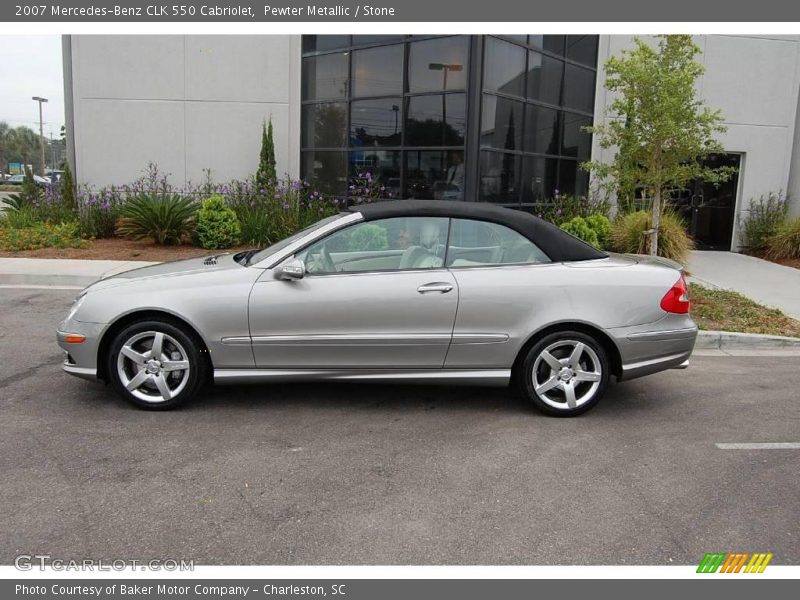 Pewter Metallic / Stone 2007 Mercedes-Benz CLK 550 Cabriolet