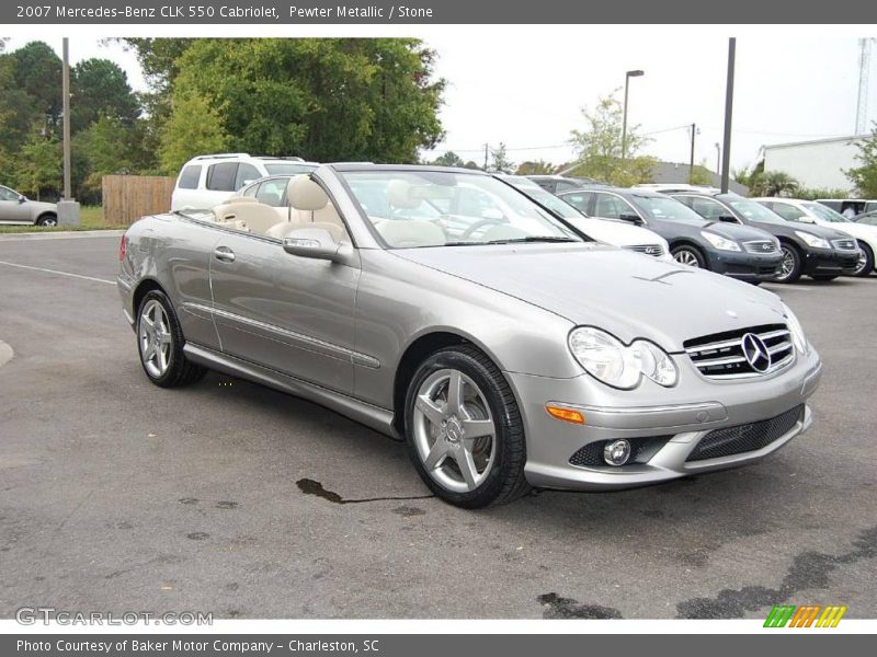 Pewter Metallic / Stone 2007 Mercedes-Benz CLK 550 Cabriolet