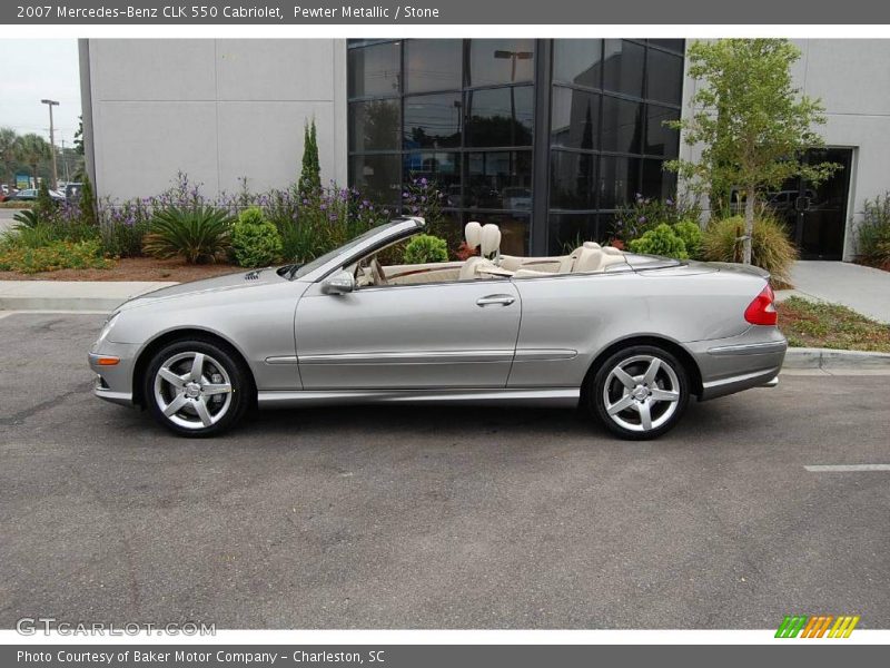 Pewter Metallic / Stone 2007 Mercedes-Benz CLK 550 Cabriolet