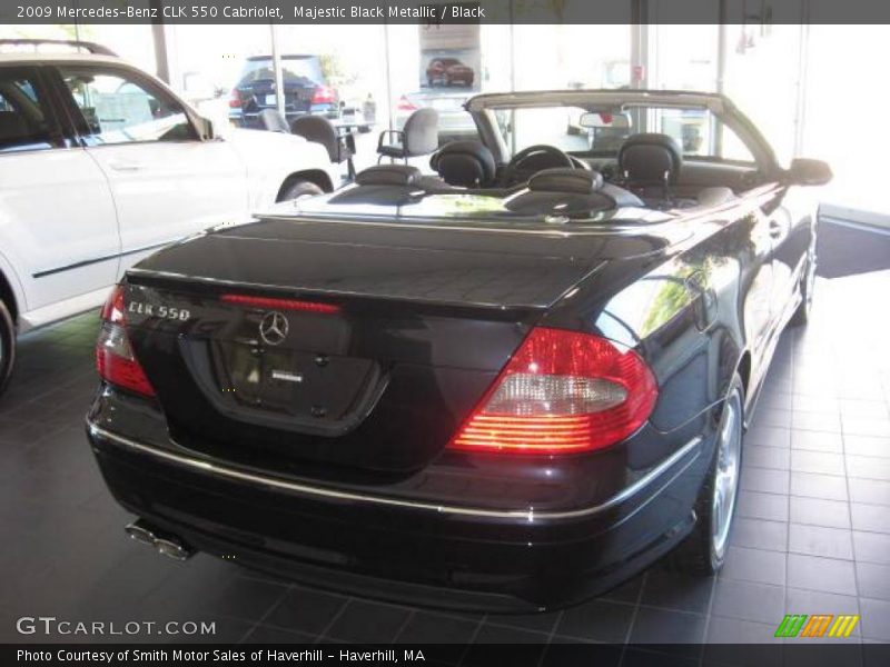 Majestic Black Metallic / Black 2009 Mercedes-Benz CLK 550 Cabriolet