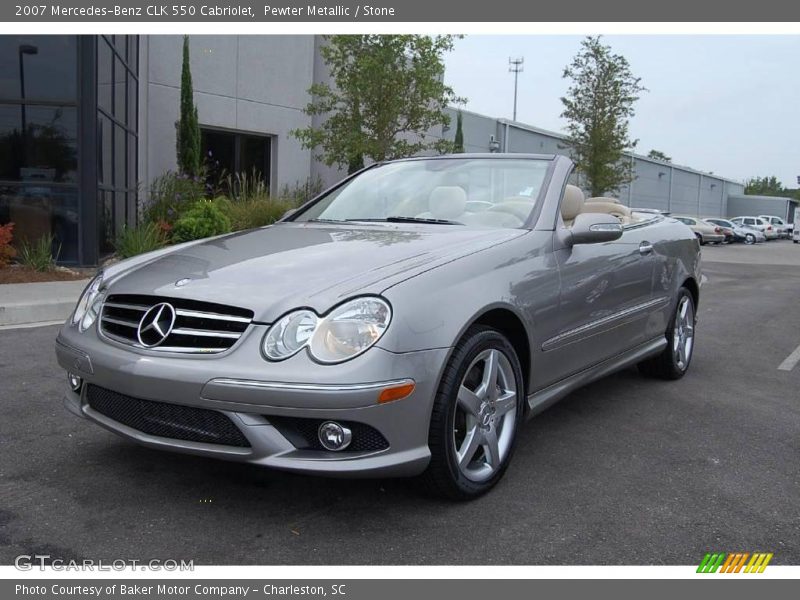 Pewter Metallic / Stone 2007 Mercedes-Benz CLK 550 Cabriolet