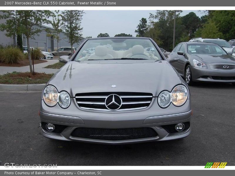 Pewter Metallic / Stone 2007 Mercedes-Benz CLK 550 Cabriolet