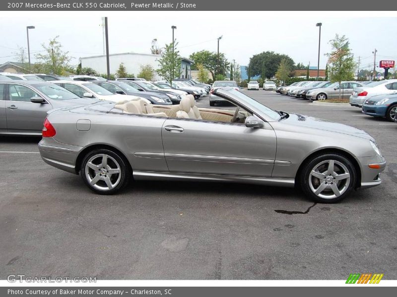 Pewter Metallic / Stone 2007 Mercedes-Benz CLK 550 Cabriolet