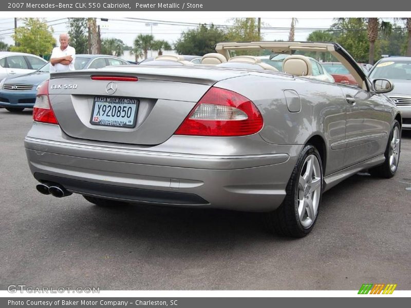 Pewter Metallic / Stone 2007 Mercedes-Benz CLK 550 Cabriolet
