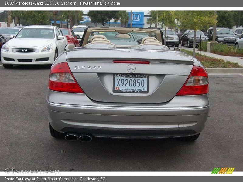 Pewter Metallic / Stone 2007 Mercedes-Benz CLK 550 Cabriolet
