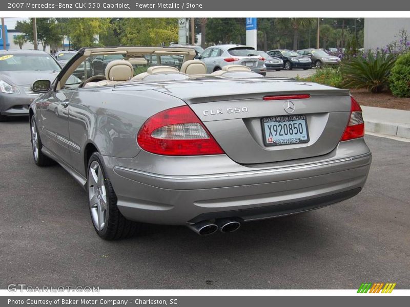 Pewter Metallic / Stone 2007 Mercedes-Benz CLK 550 Cabriolet