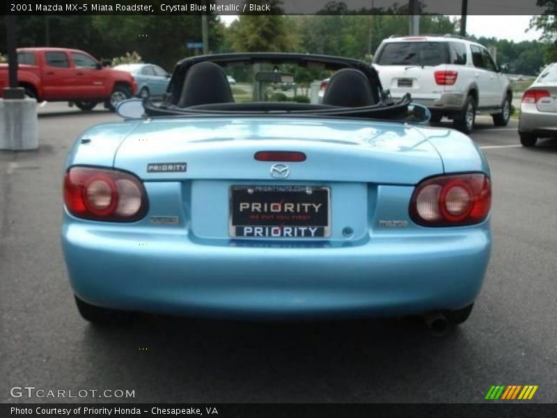 Crystal Blue Metallic / Black 2001 Mazda MX-5 Miata Roadster